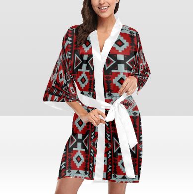 Chiefs Mountain Candy Sierra Dark Kimono Robe Artsadd