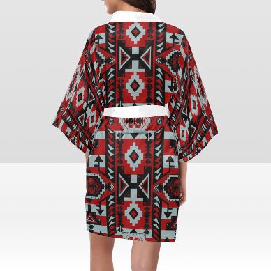 Chiefs Mountain Candy Sierra Dark Kimono Robe Artsadd