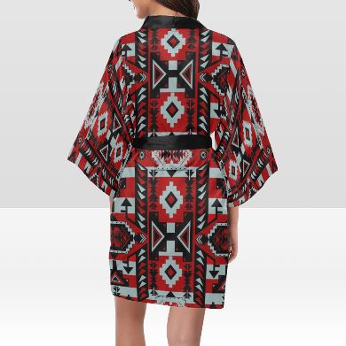 Chiefs Mountain Candy Sierra Dark Kimono Robe Artsadd