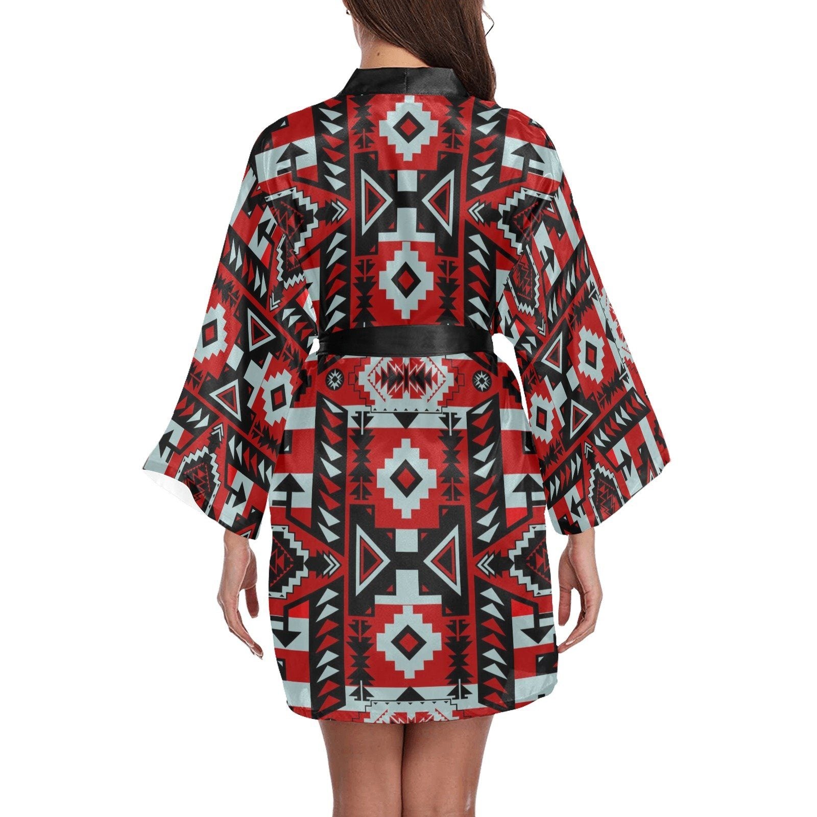 Chiefs Mountain Candy Sierra Dark Long Sleeve Kimono Robe Long Sleeve Kimono Robe e-joyer 
