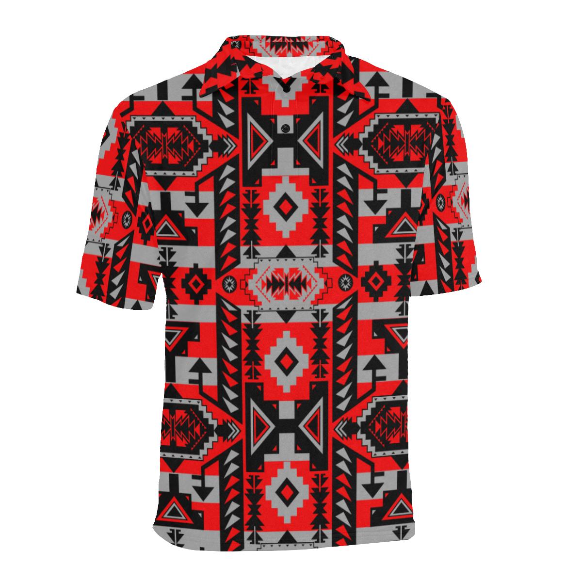 Chiefs Mountain Candy Sierra Men's All Over Print Polo Shirt (Model T55) Men's Polo Shirt (Model T55) e-joyer