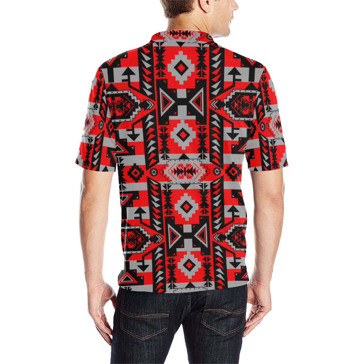 Chiefs Mountain Candy Sierra Men's All Over Print Polo Shirt (Model T55) Men's Polo Shirt (Model T55) e-joyer 