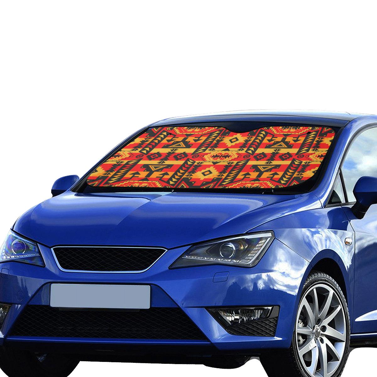 Chiefs Mountain Fire Car Sun Shade 55"x30" Car Sun Shade e-joyer