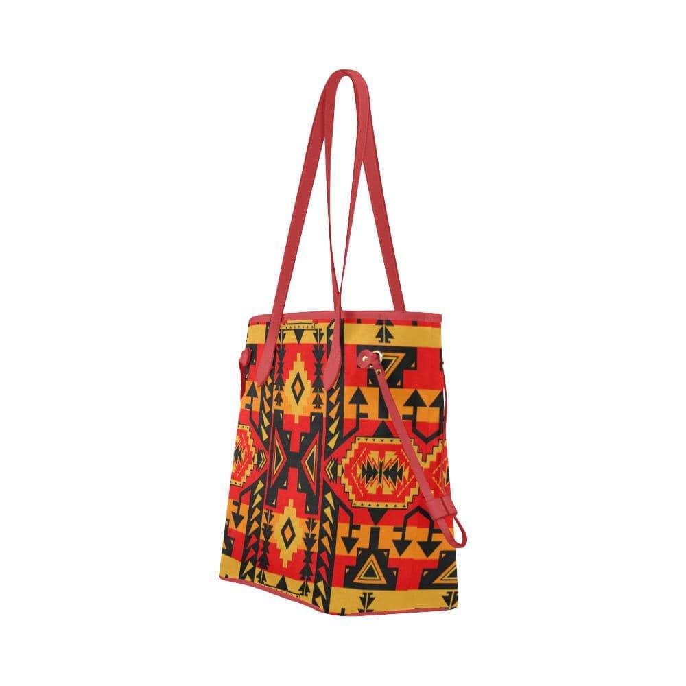 Chiefs Mountain Fire Clover Canvas Tote Bag (Model 1661) Clover Canvas Tote Bag (1661) e-joyer