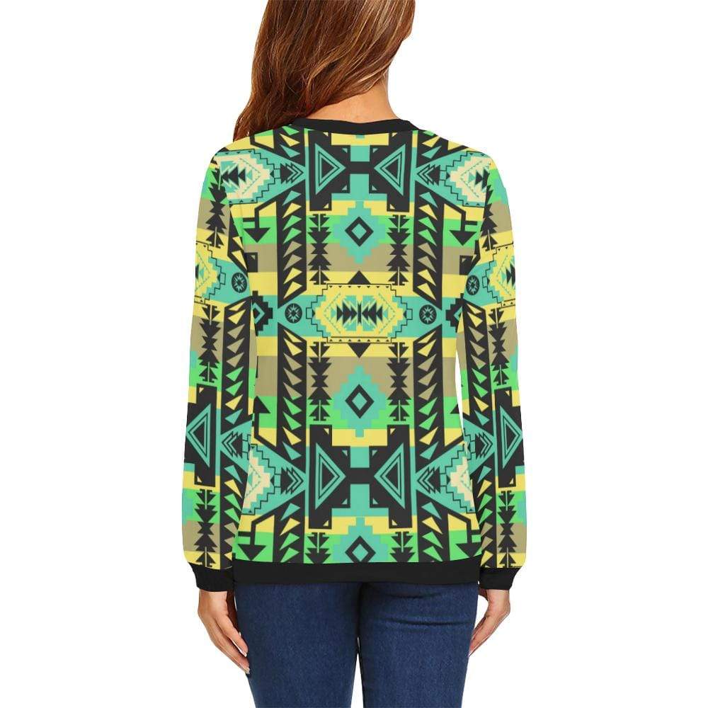 Chiefs Mountain Light Kelly All Over Print Crewneck Sweatshirt for Women (Model H18) Crewneck Sweatshirt for Women (H18) e-joyer