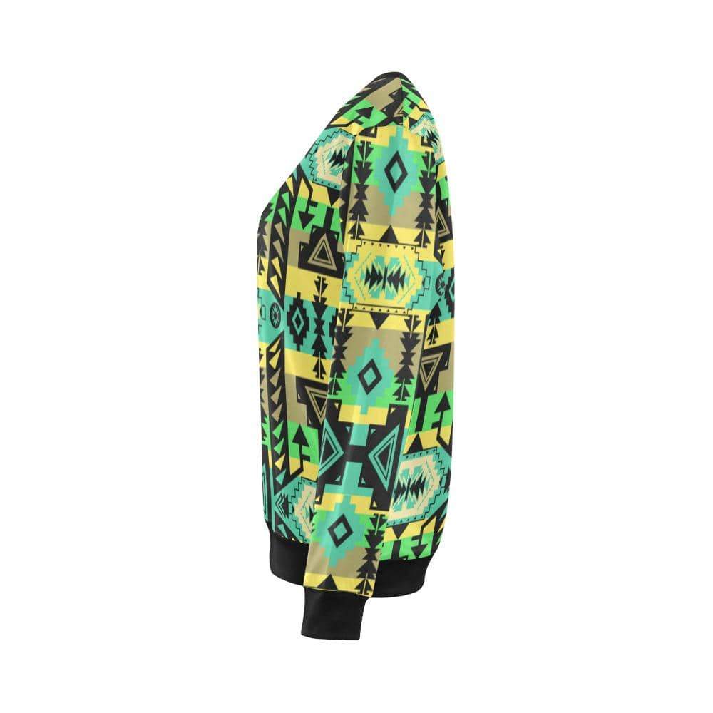 Chiefs Mountain Light Kelly All Over Print Crewneck Sweatshirt for Women (Model H18) Crewneck Sweatshirt for Women (H18) e-joyer