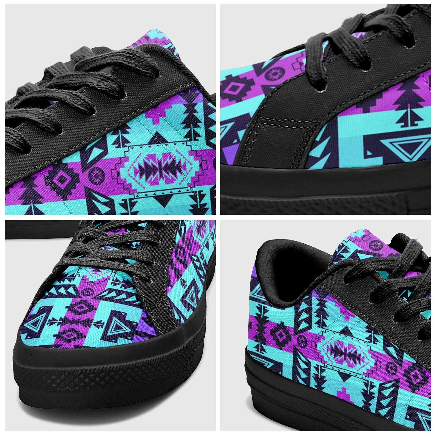 Chiefs Mountain Moon Shadow Aapisi Low Top Canvas Shoes Black Sole 49 Dzine