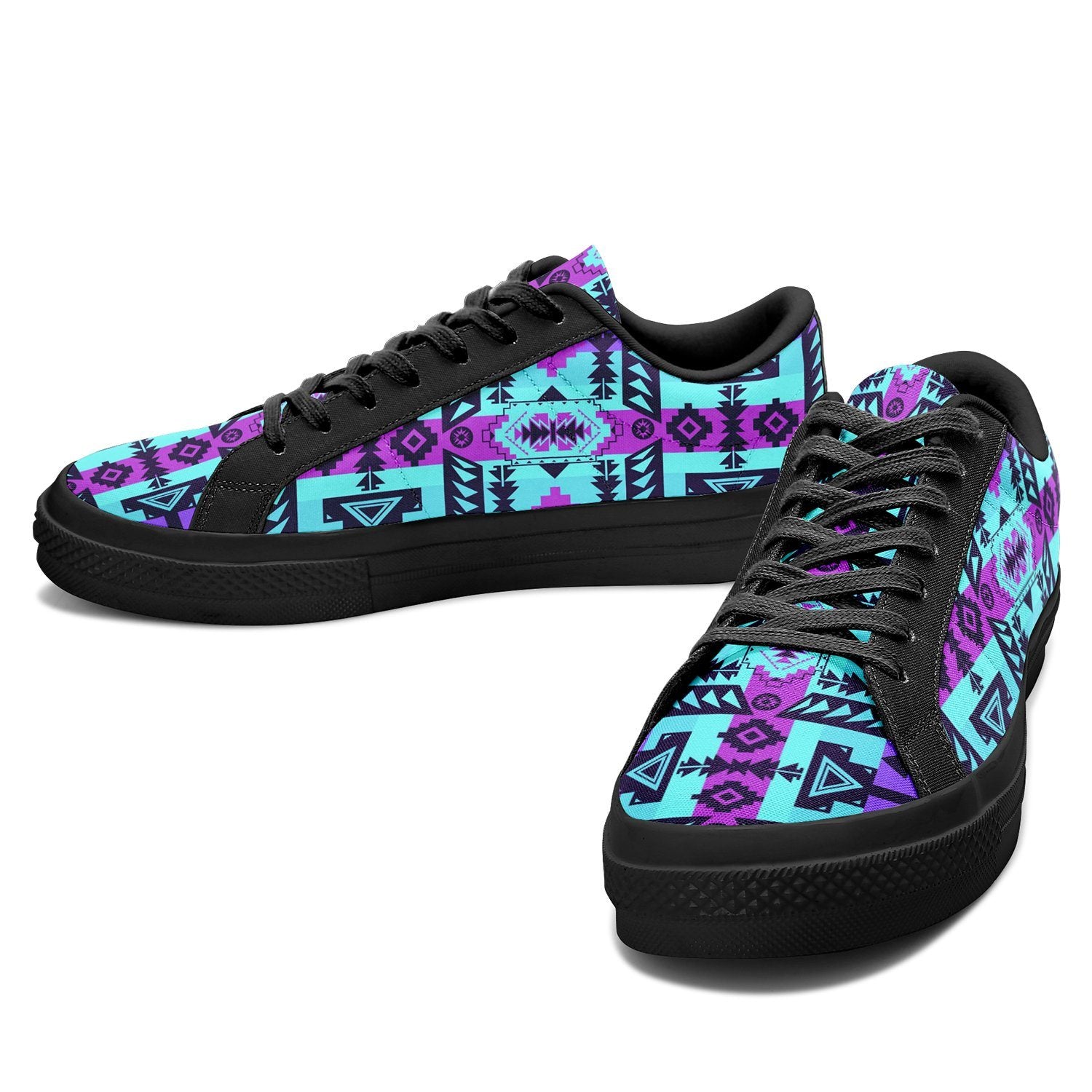 Chiefs Mountain Moon Shadow Aapisi Low Top Canvas Shoes Black Sole 49 Dzine