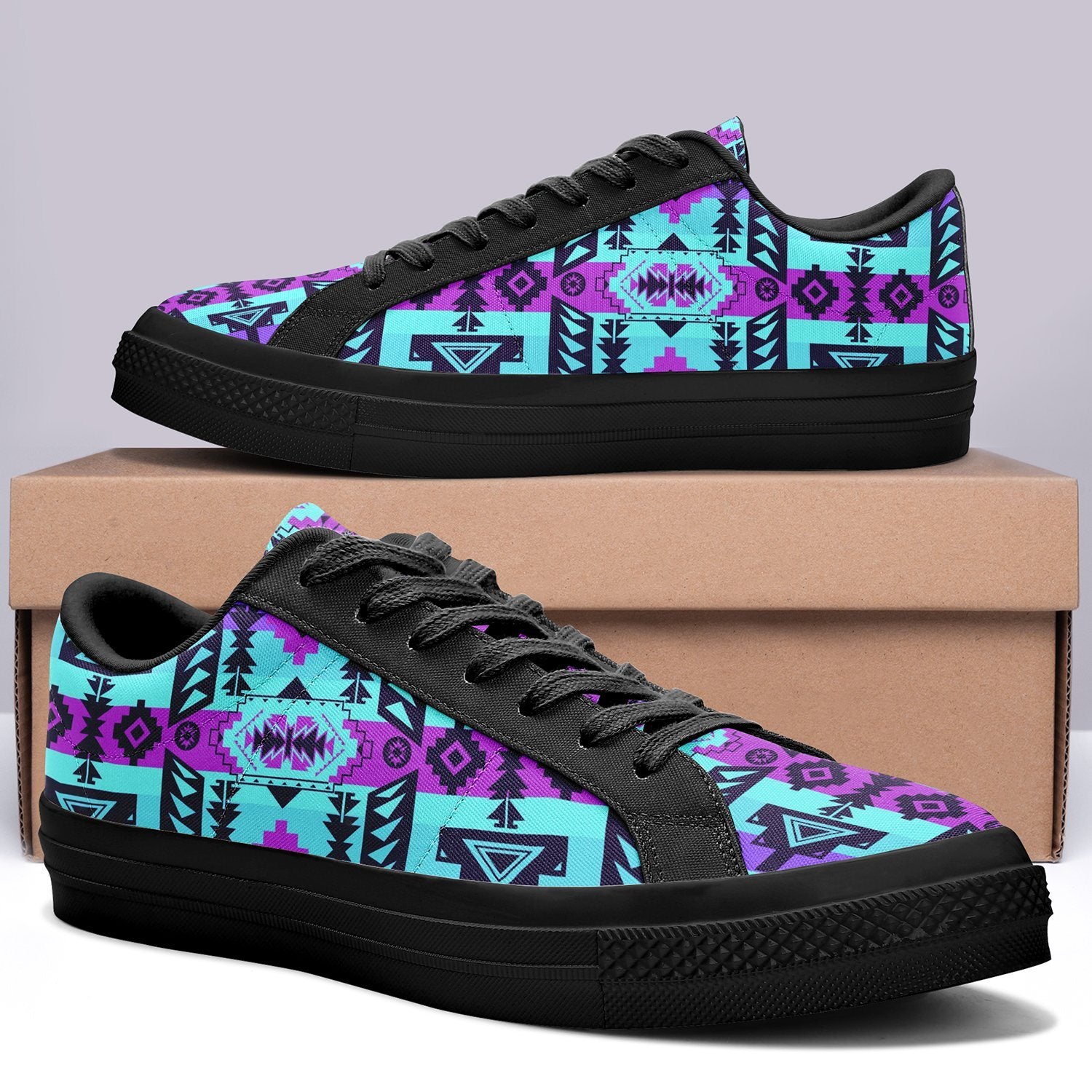 Chiefs Mountain Moon Shadow Aapisi Low Top Canvas Shoes Black Sole 49 Dzine