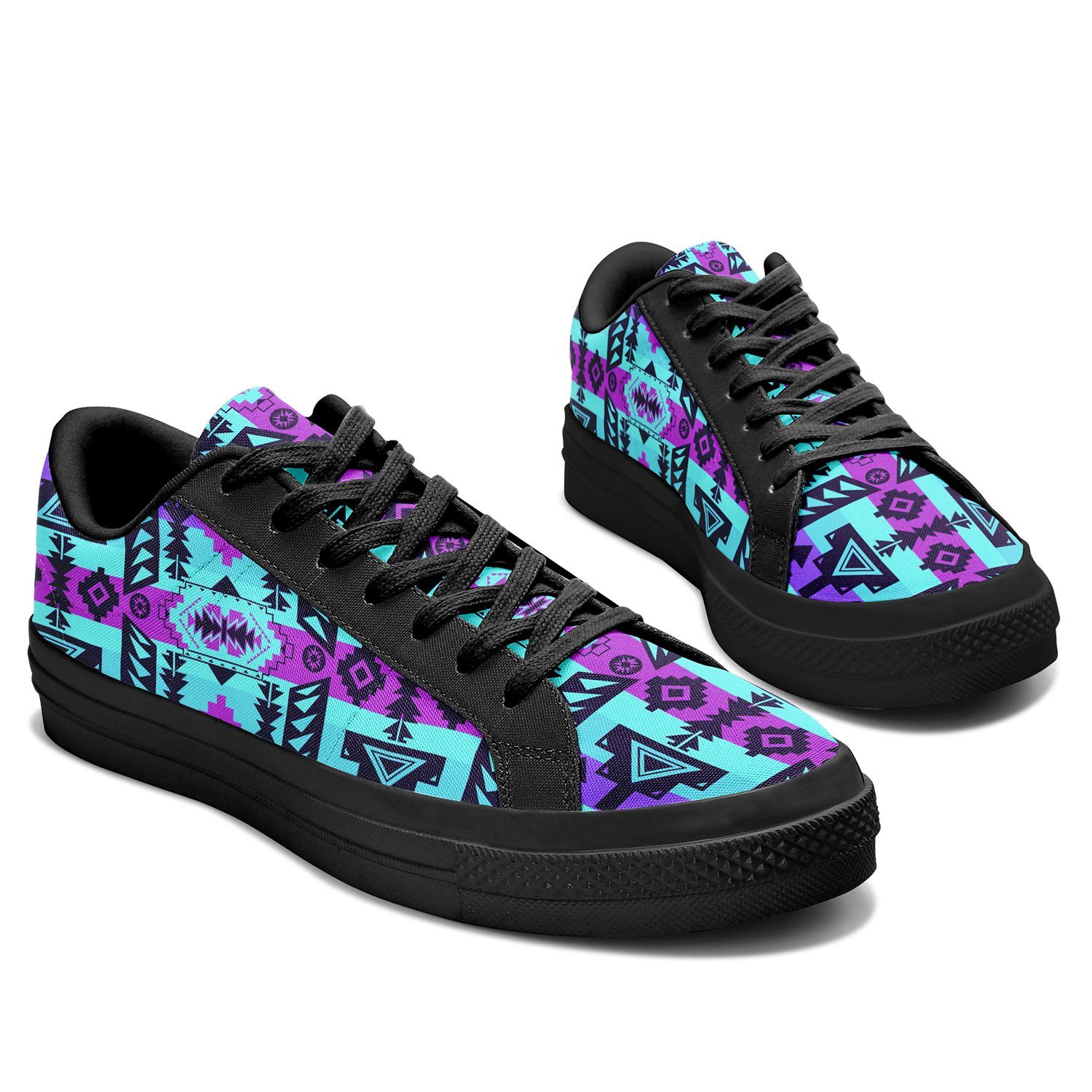 Chiefs Mountain Moon Shadow Aapisi Low Top Canvas Shoes Black Sole 49 Dzine