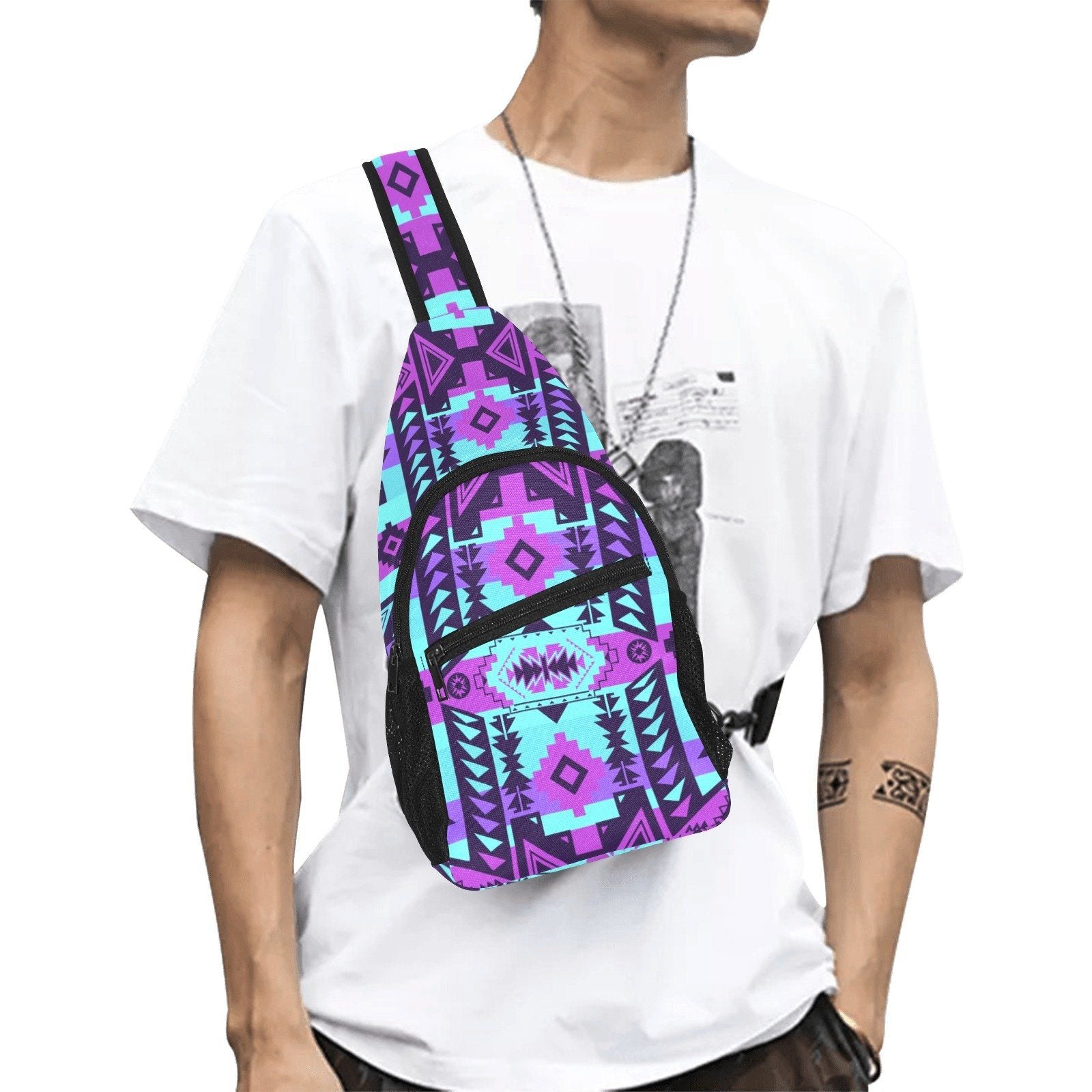 Chiefs Mountain Moon Shadow All Over Print Chest Bag (Model 1719) All Over Print Chest Bag (1719) e-joyer 