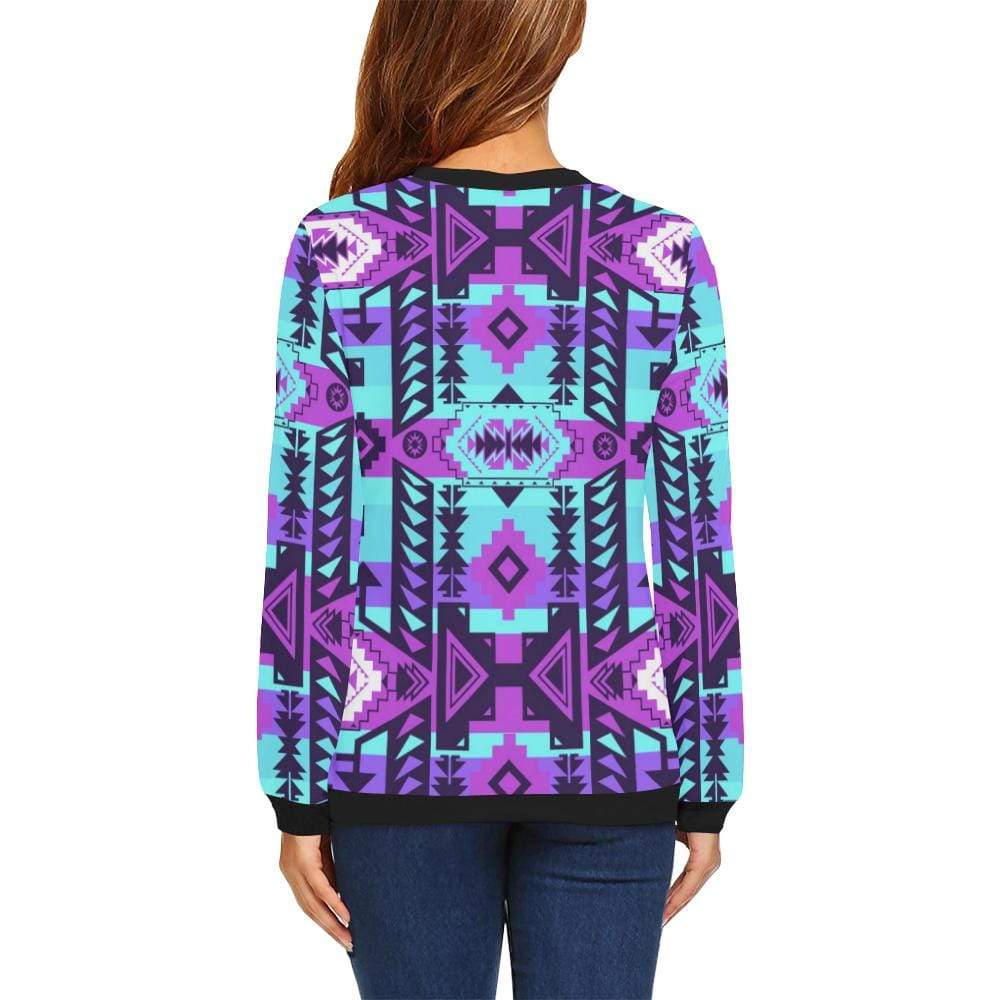 Chiefs Mountain Moon Shadow All Over Print Crewneck Sweatshirt for Women (Model H18) Crewneck Sweatshirt for Women (H18) e-joyer