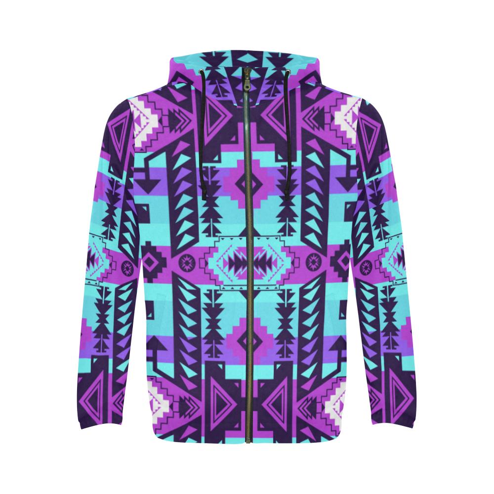 Chiefs Mountain Moon Shadow All Over Print Full Zip Hoodie for Men (Model H14) All Over Print Full Zip Hoodie for Men (H14) e-joyer