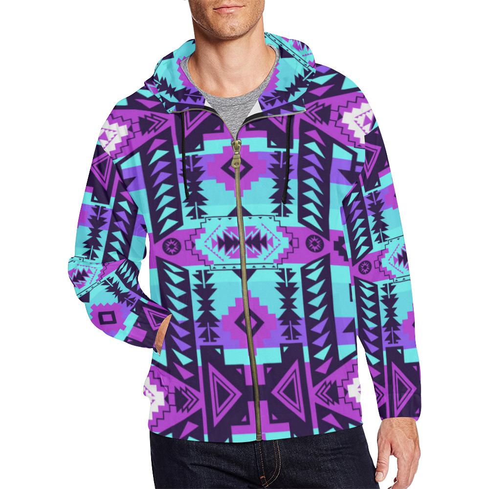 Chiefs Mountain Moon Shadow All Over Print Full Zip Hoodie for Men (Model H14) All Over Print Full Zip Hoodie for Men (H14) e-joyer