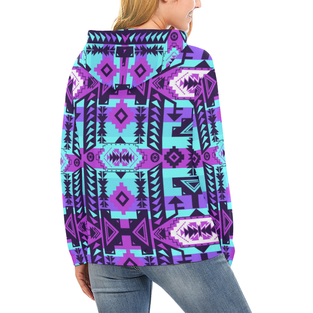 Chiefs Mountain Moon Shadow All Over Print Hoodie for Women (USA Size) (Model H13) All Over Print Hoodie for Women (H13) e-joyer