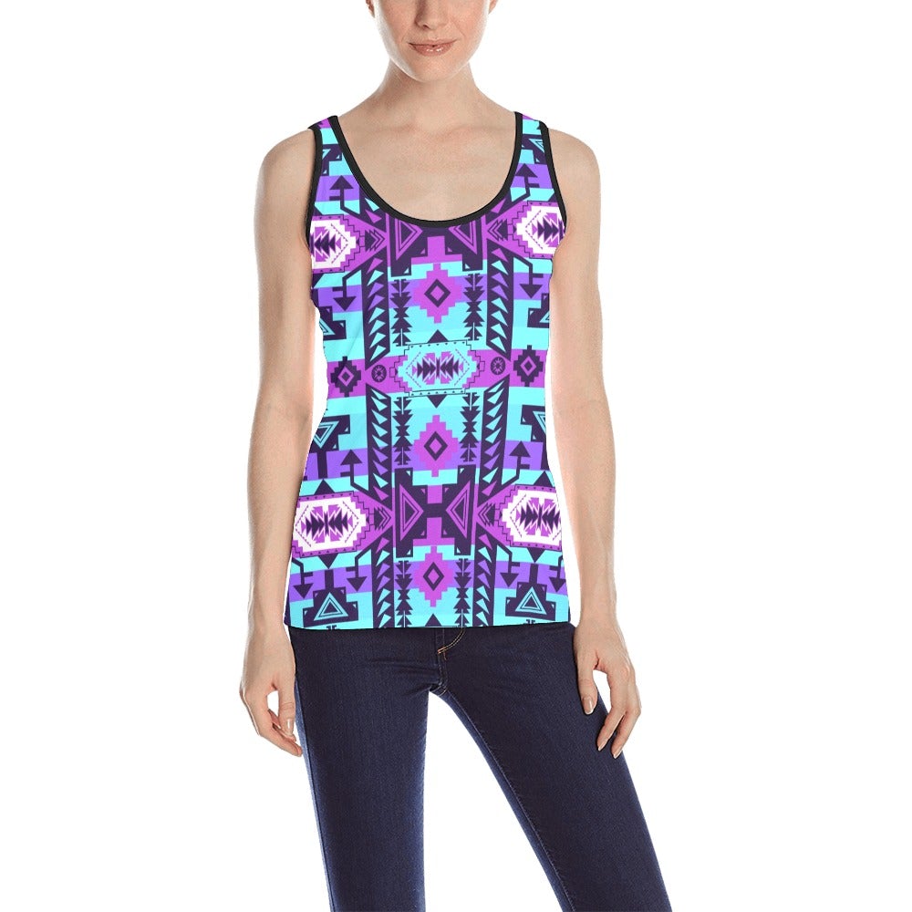 Chiefs Mountain Moon Shadow All Over Print Tank Top for Women (Model T43) All Over Print Tank Top for Women (T43) e-joyer