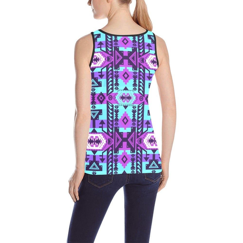 Chiefs Mountain Moon Shadow All Over Print Tank Top for Women (Model T43) All Over Print Tank Top for Women (T43) e-joyer
