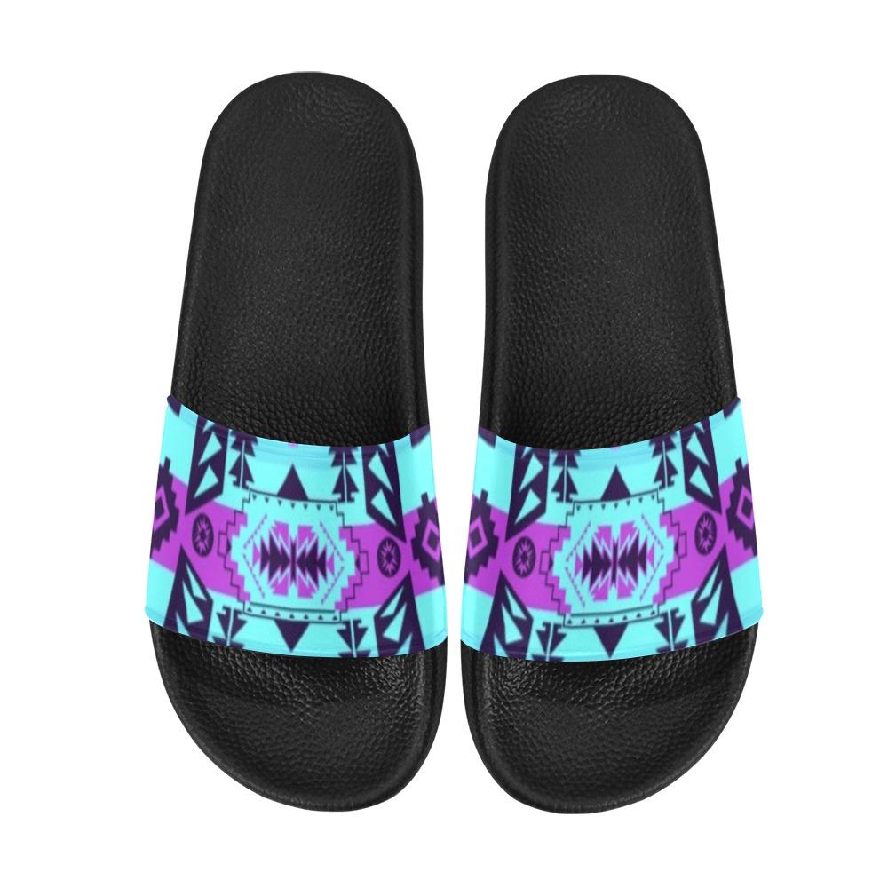 Chiefs Mountain Moon Shadow Men's Slide Sandals (Model 057) Men's Slide Sandals (057) e-joyer