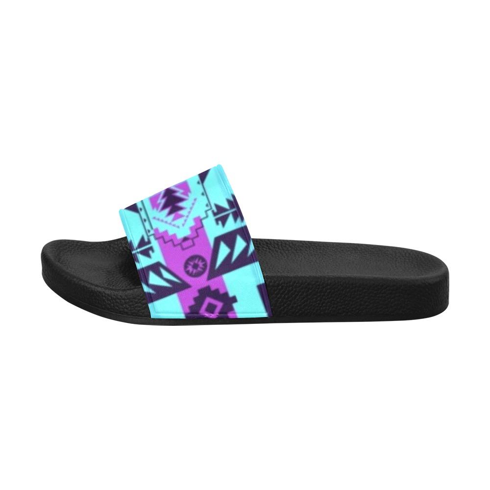 Chiefs Mountain Moon Shadow Men's Slide Sandals (Model 057) Men's Slide Sandals (057) e-joyer