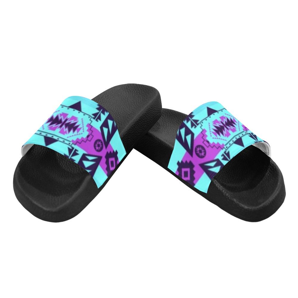 Chiefs Mountain Moon Shadow Men's Slide Sandals (Model 057) Men's Slide Sandals (057) e-joyer