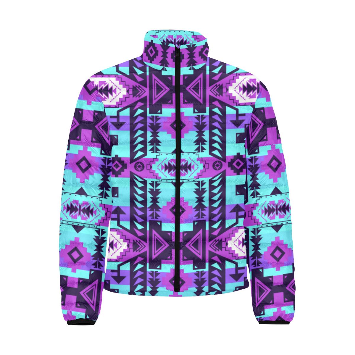 Chiefs Mountain Moon Shadow Men's Stand Collar Padded Jacket (Model H41) Men's Stand Collar Padded Jacket (H41) e-joyer