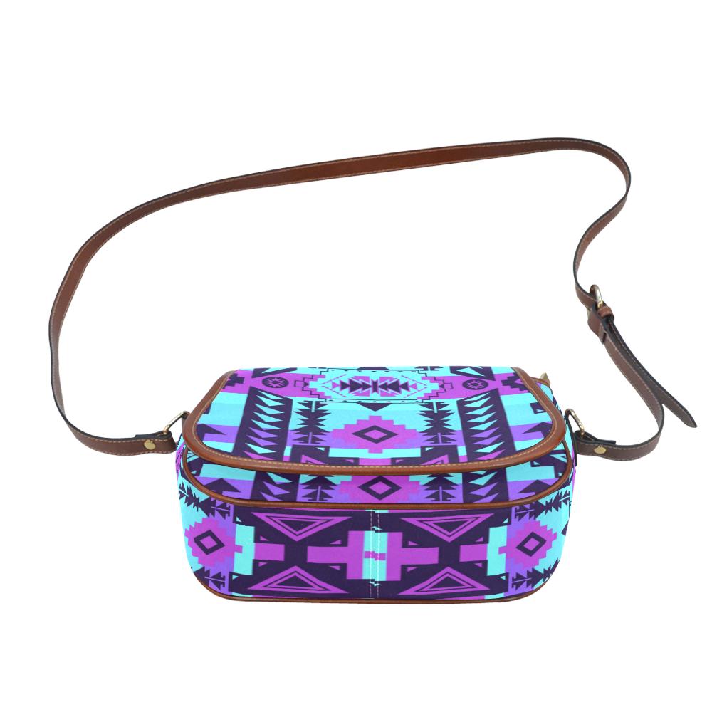 Chiefs Mountain Moon Shadow Saddle Bag/Small (Model 1649) Full Customization Saddle Bag/Small (Full Customization) e-joyer