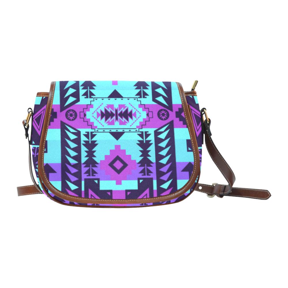 Chiefs Mountain Moon Shadow Saddle Bag/Small (Model 1649) Full Customization Saddle Bag/Small (Full Customization) e-joyer