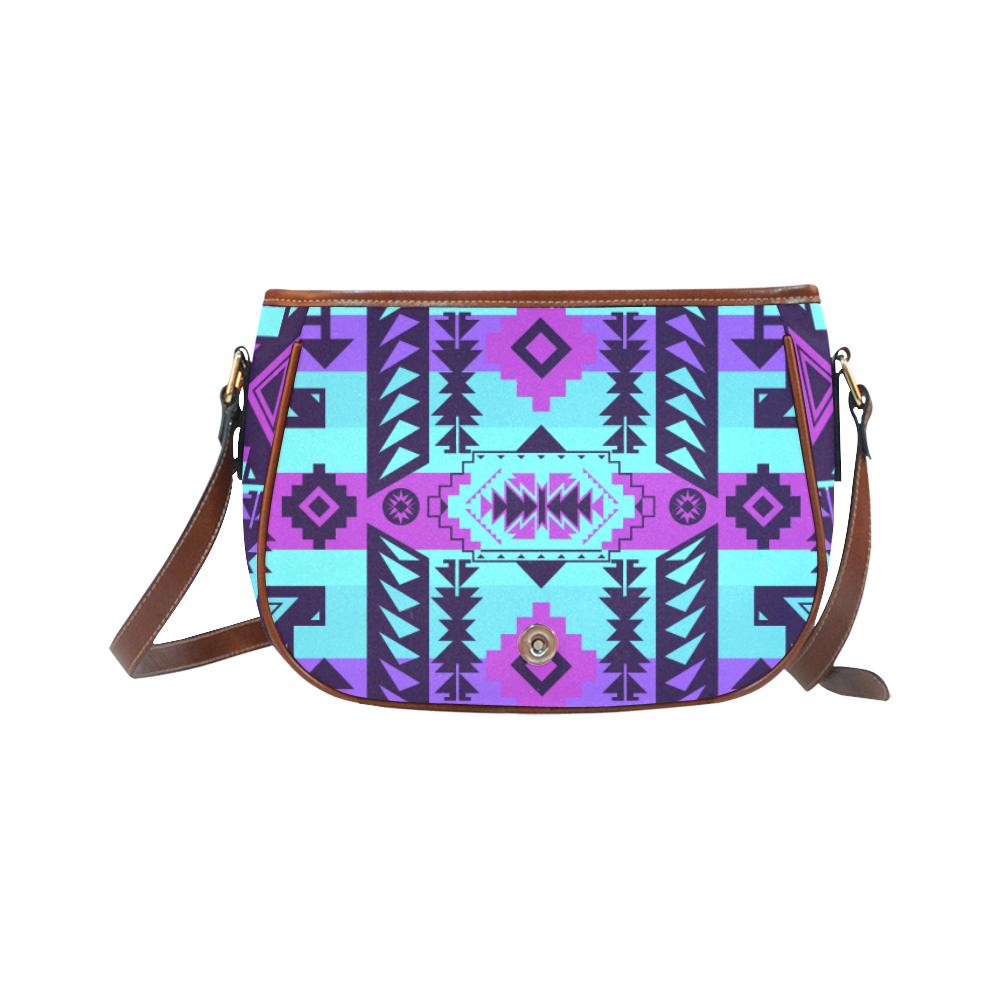 Chiefs Mountain Moon Shadow Saddle Bag/Small (Model 1649) Full Customization Saddle Bag/Small (Full Customization) e-joyer