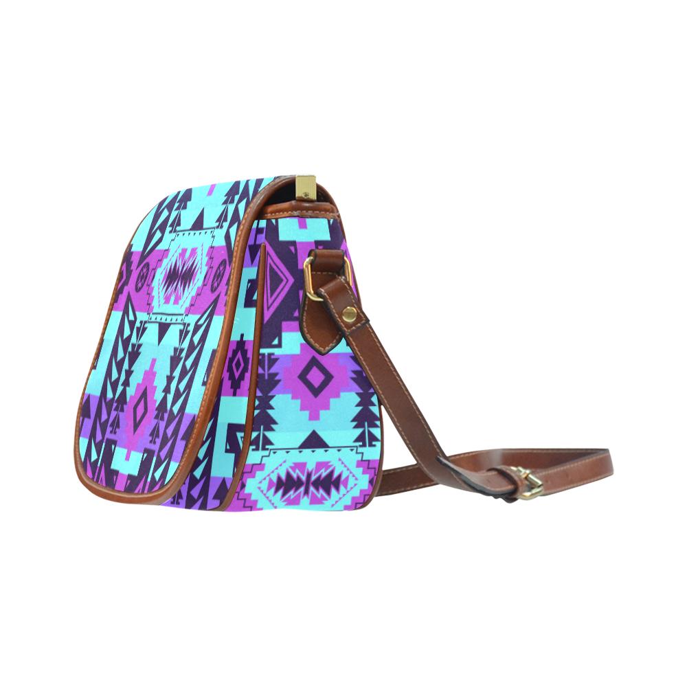Chiefs Mountain Moon Shadow Saddle Bag/Small (Model 1649) Full Customization Saddle Bag/Small (Full Customization) e-joyer