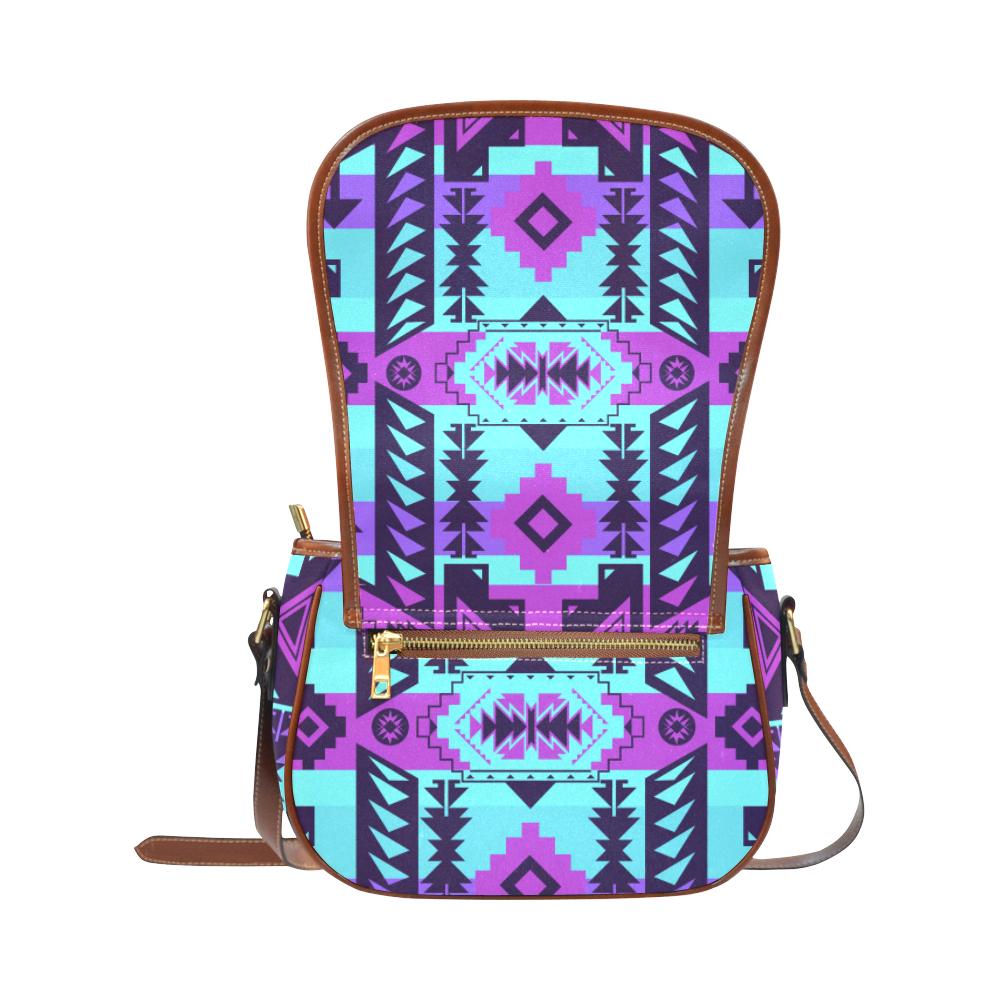 Chiefs Mountain Moon Shadow Saddle Bag/Small (Model 1649) Full Customization Saddle Bag/Small (Full Customization) e-joyer