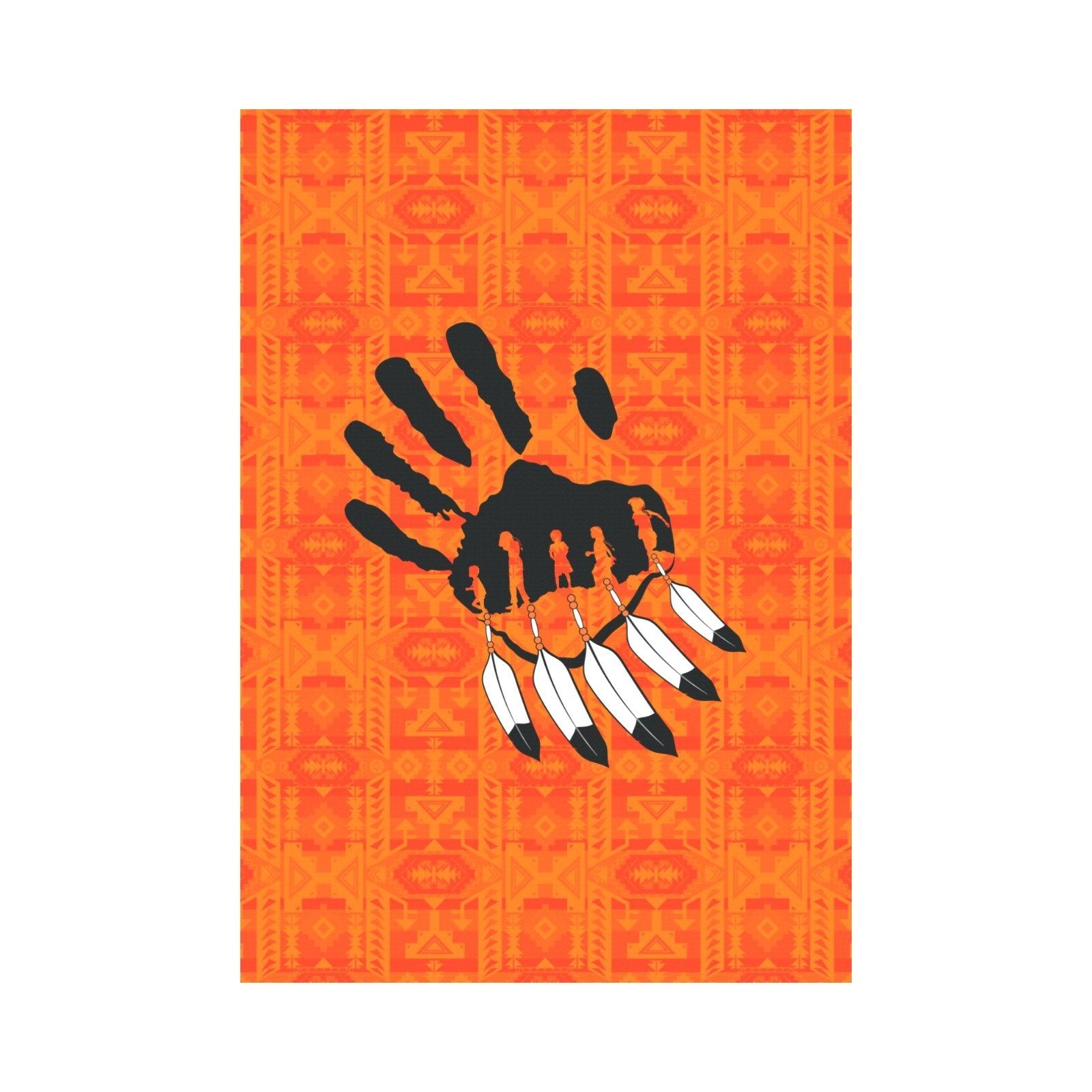 Chiefs Mountain Orange - A feather for Each Garden Flag 28''x40'' (Two Sides Printing) Garden Flag 28‘’x40‘’ (Two Sides) e-joyer 