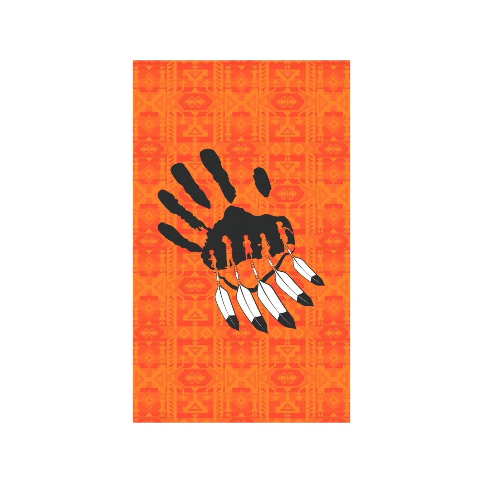 Chiefs Mountain Orange - A feather for Each Garden Flag 36''x60'' (Two Sides Printing) Garden Flag 36‘’x60‘’ (Two Sides) e-joyer