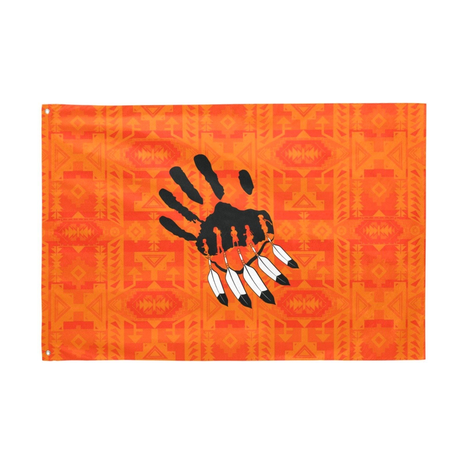 Chiefs Mountain Orange A feather for each Garden Flag 70"x47" Garden Flag 70"x47" e-joyer 