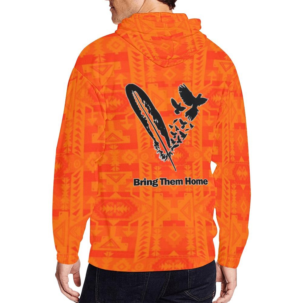 Chiefs Mountain Orange Bring Them Home All Over Print Full Zip Hoodie for Men (Model H14) All Over Print Full Zip Hoodie for Men (H14) e-joyer