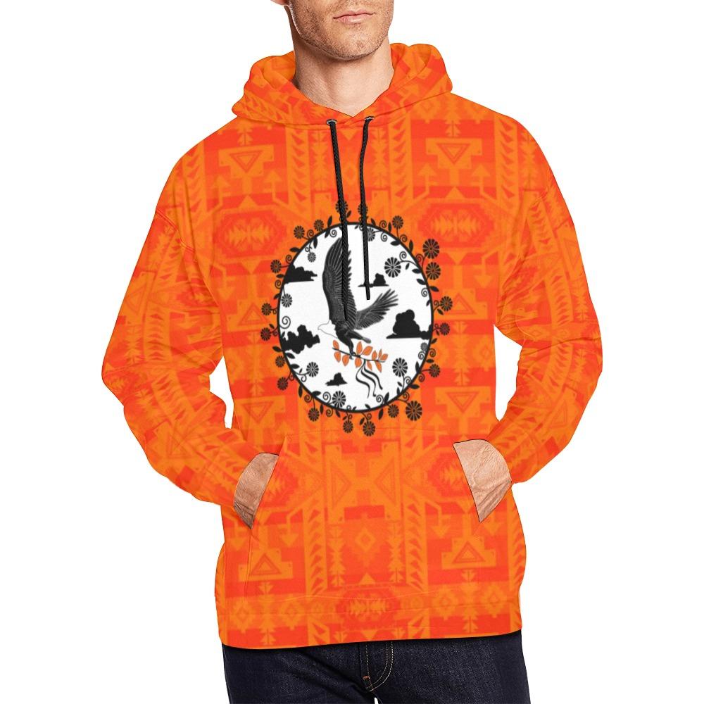 Chiefs Mountain Orange Carrying Their Prayers All Over Print Hoodie for Men (USA Size) (Model H13) All Over Print Hoodie for Men (H13) e-joyer