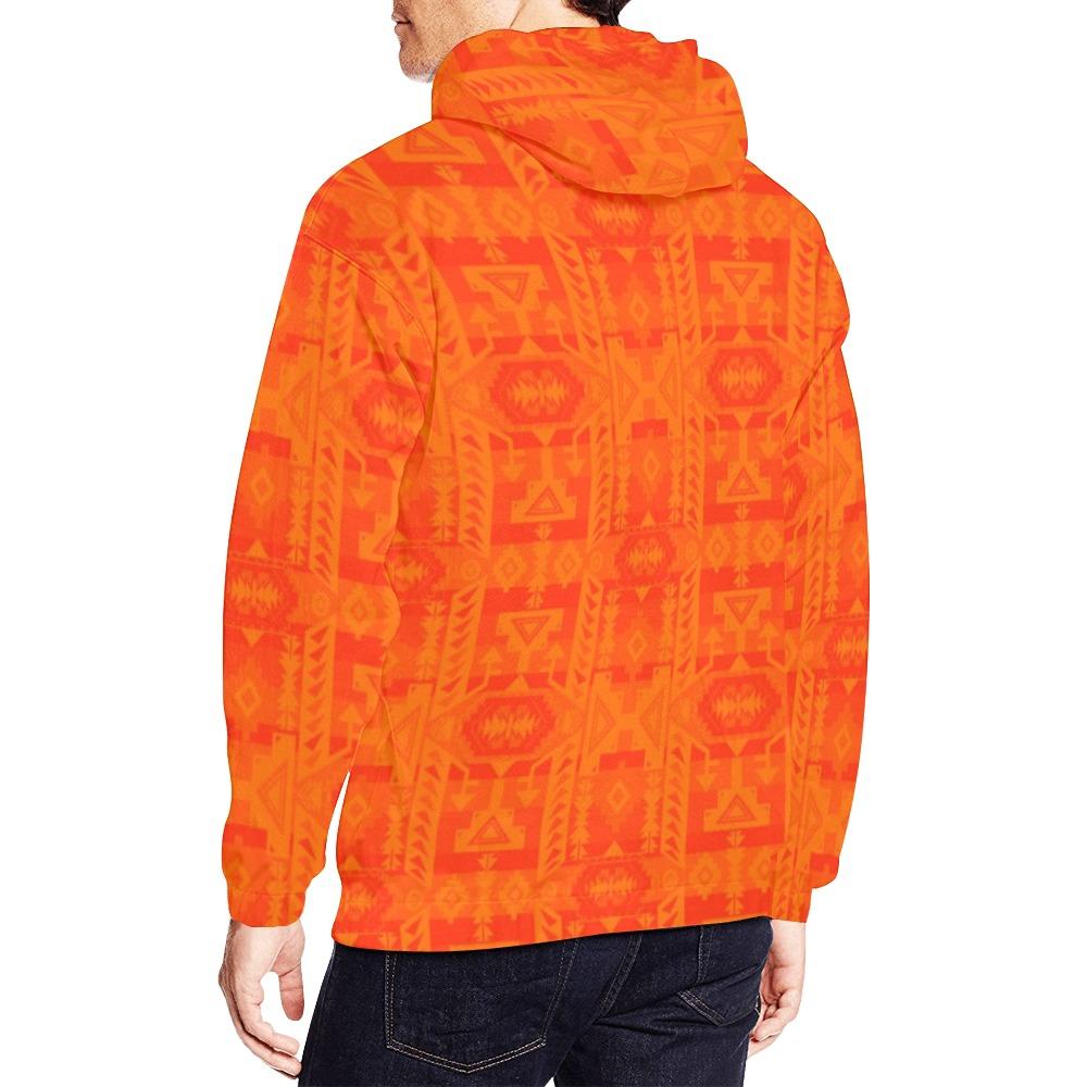 Chiefs Mountain Orange Carrying Their Prayers All Over Print Hoodie for Men (USA Size) (Model H13) All Over Print Hoodie for Men (H13) e-joyer