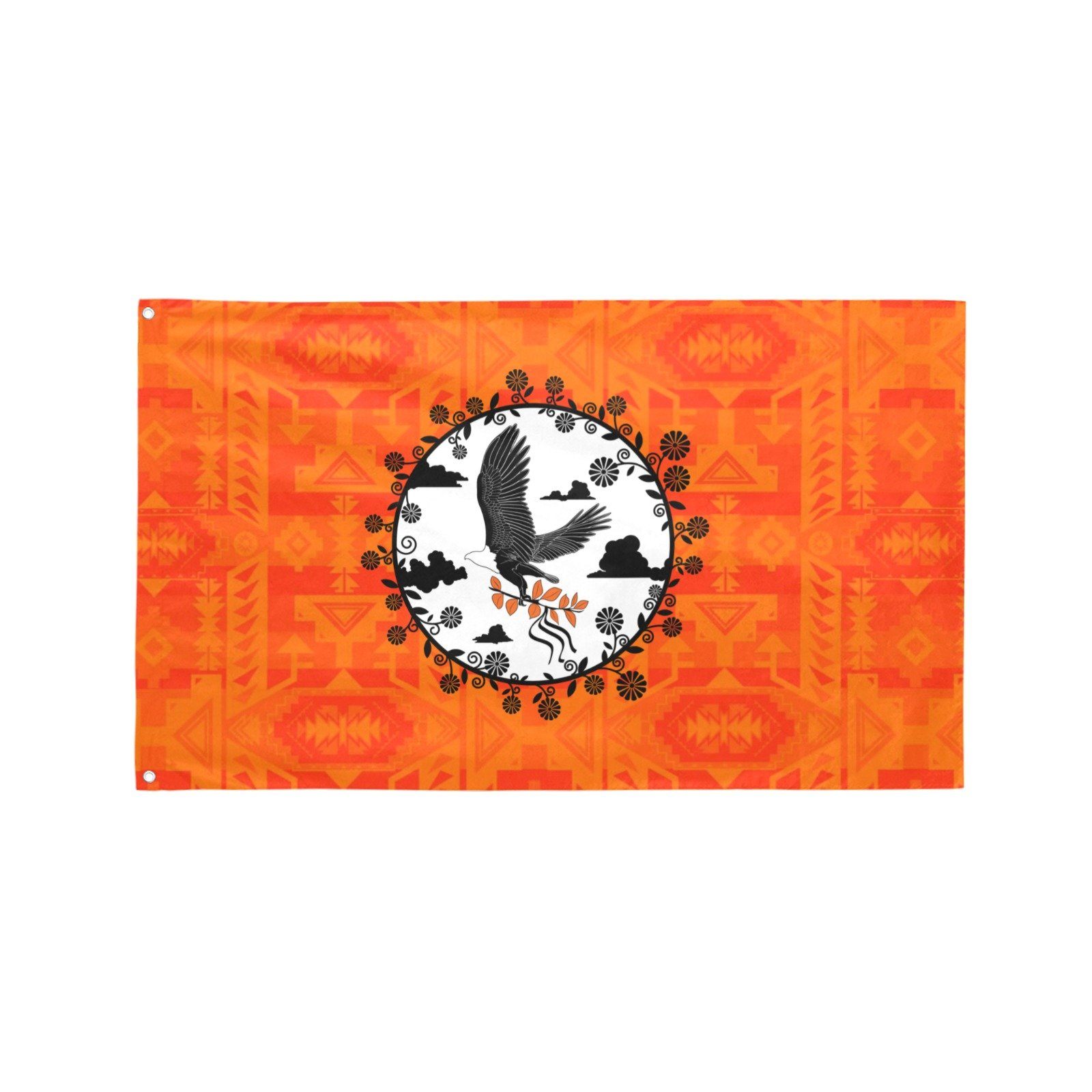 Chiefs Mountain Orange Carrying Their Prayers Garden Flag 59"x35" Garden Flag 59"x35" e-joyer