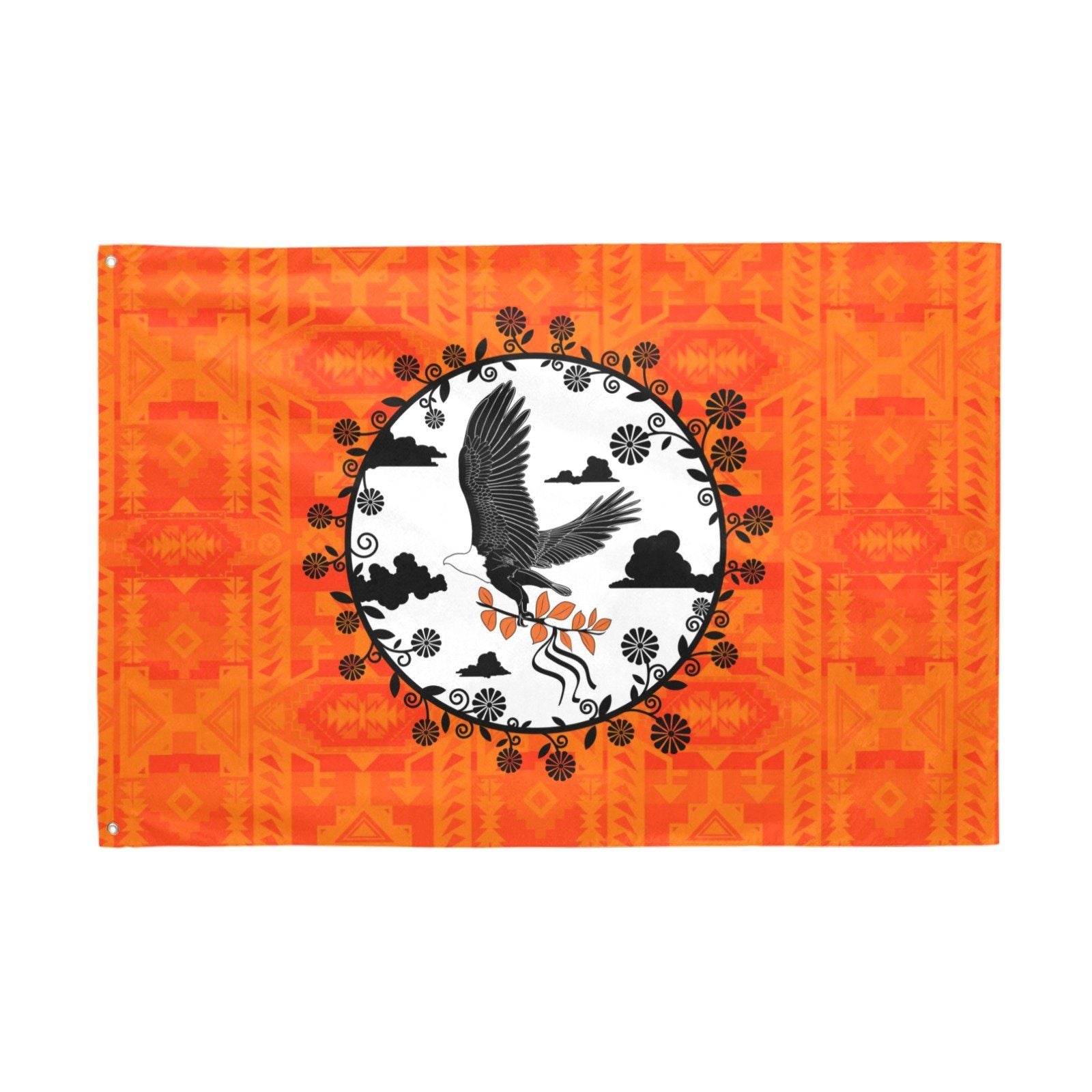 Chiefs Mountain Orange Carrying Their Prayers Garden Flag 70"x47" Garden Flag 70"x47" e-joyer