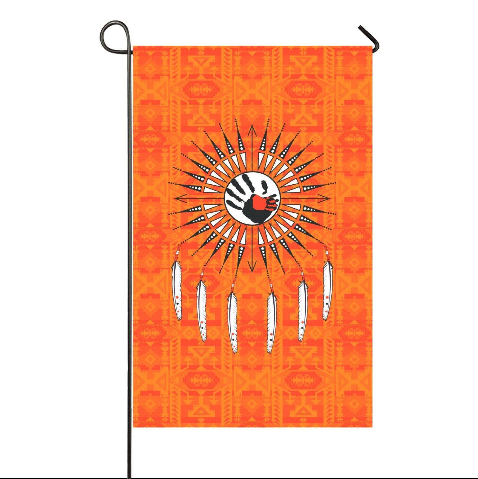 Chiefs Mountain Orange - Feather Directions Garden Flag 36''x60'' (Two Sides Printing) Garden Flag 36‘’x60‘’ (Two Sides) e-joyer