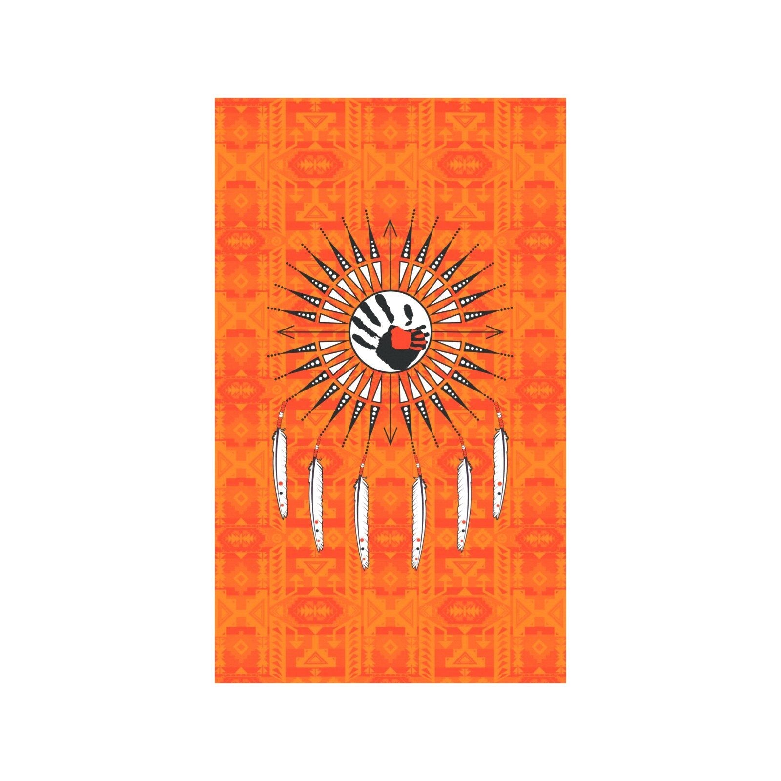 Chiefs Mountain Orange - Feather Directions Garden Flag 36''x60'' (Two Sides Printing) Garden Flag 36‘’x60‘’ (Two Sides) e-joyer