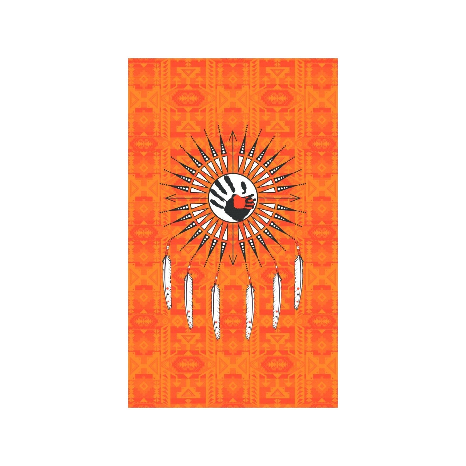 Chiefs Mountain Orange - Feather Directions Garden Flag 36''x60'' (Two Sides Printing) Garden Flag 36‘’x60‘’ (Two Sides) e-joyer 