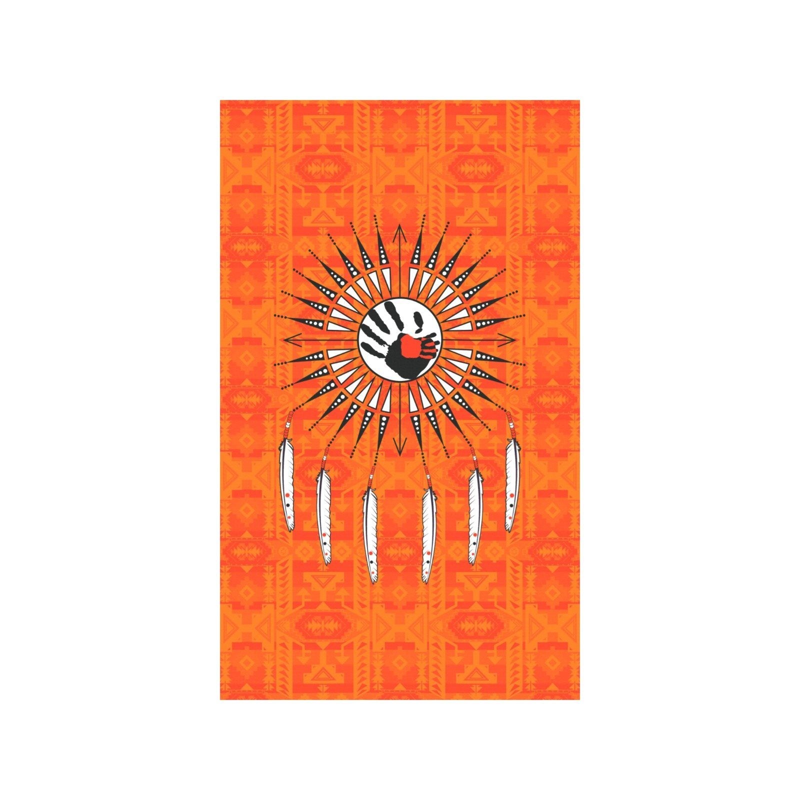 Chiefs Mountain Orange - Feather Directions Garden Flag 36''x60'' (Two Sides Printing) Garden Flag 36‘’x60‘’ (Two Sides) e-joyer