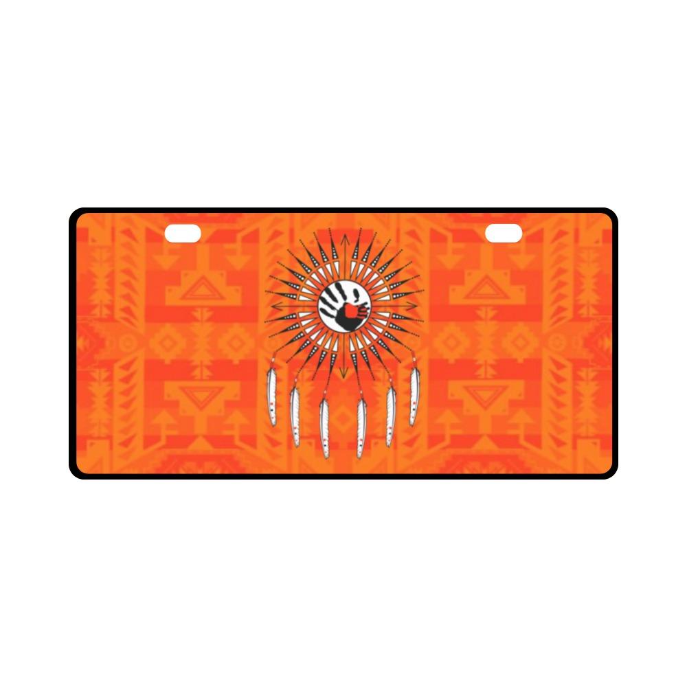 Chiefs Mountain Orange Feather Directions License Plate License Plate e-joyer