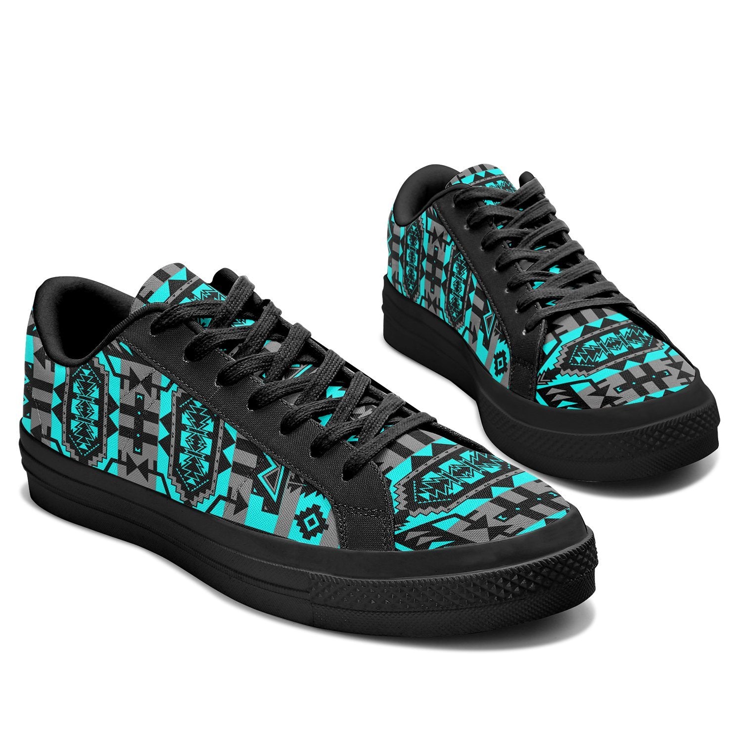 Chiefs Mountain Sky Aapisi Low Top Canvas Shoes Black Sole 49 Dzine