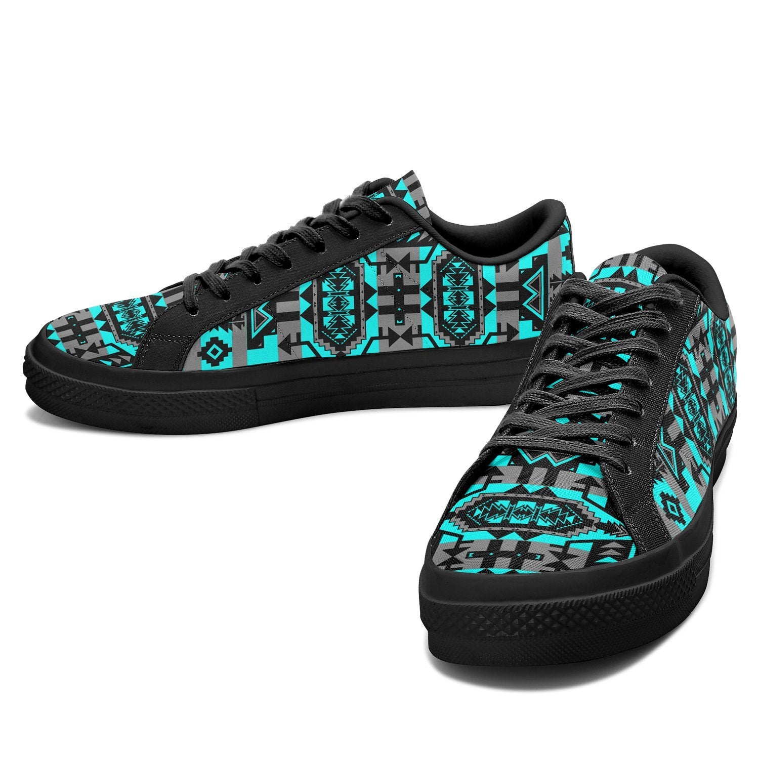 Chiefs Mountain Sky Aapisi Low Top Canvas Shoes Black Sole 49 Dzine