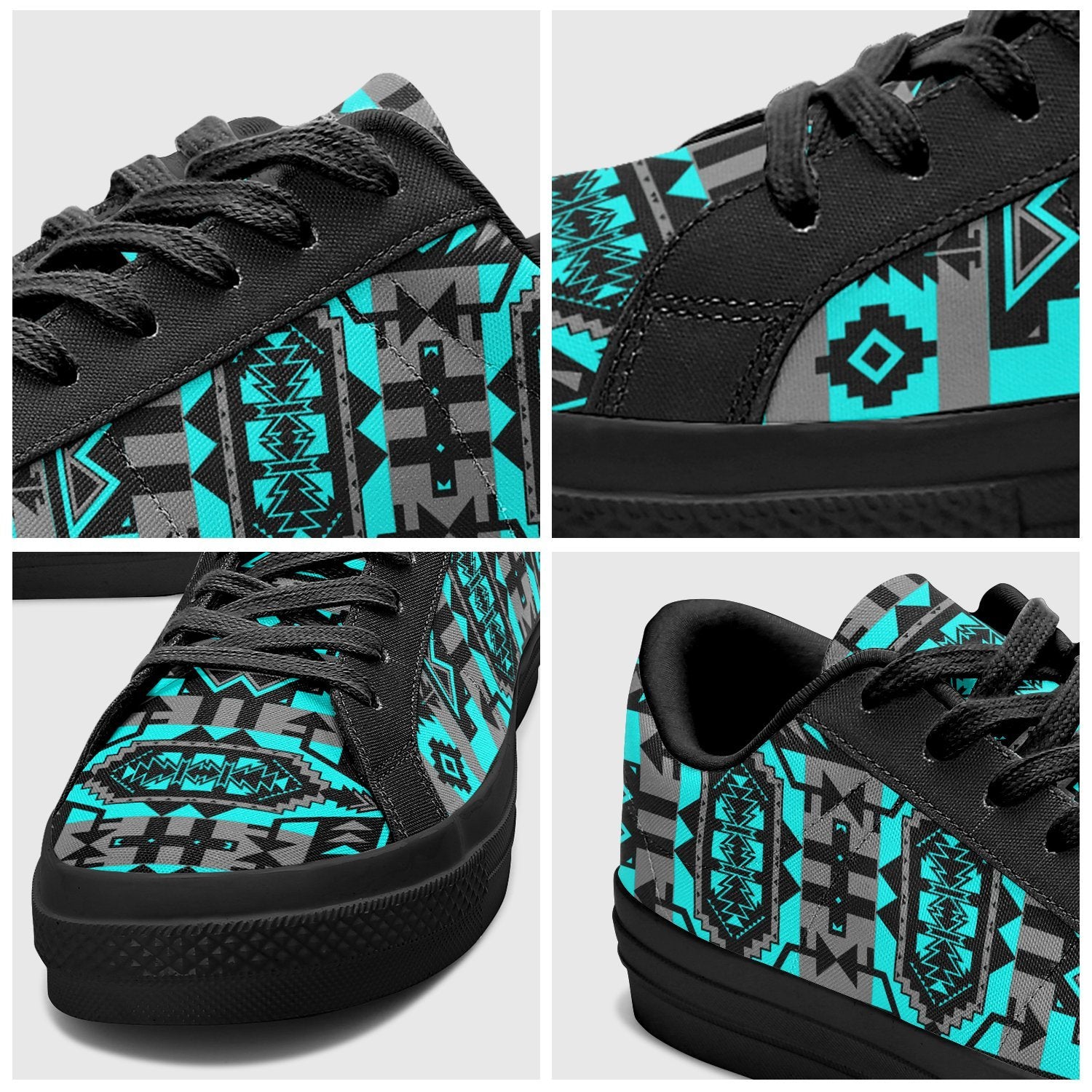 Chiefs Mountain Sky Aapisi Low Top Canvas Shoes Black Sole 49 Dzine