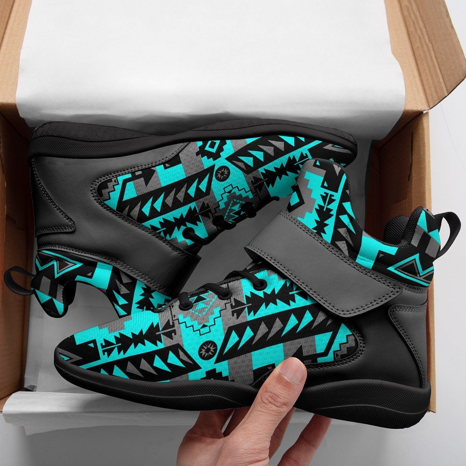 Chiefs Mountain Sky Ipottaa Basketball / Sport High Top Shoes - Black Sole 49 Dzine