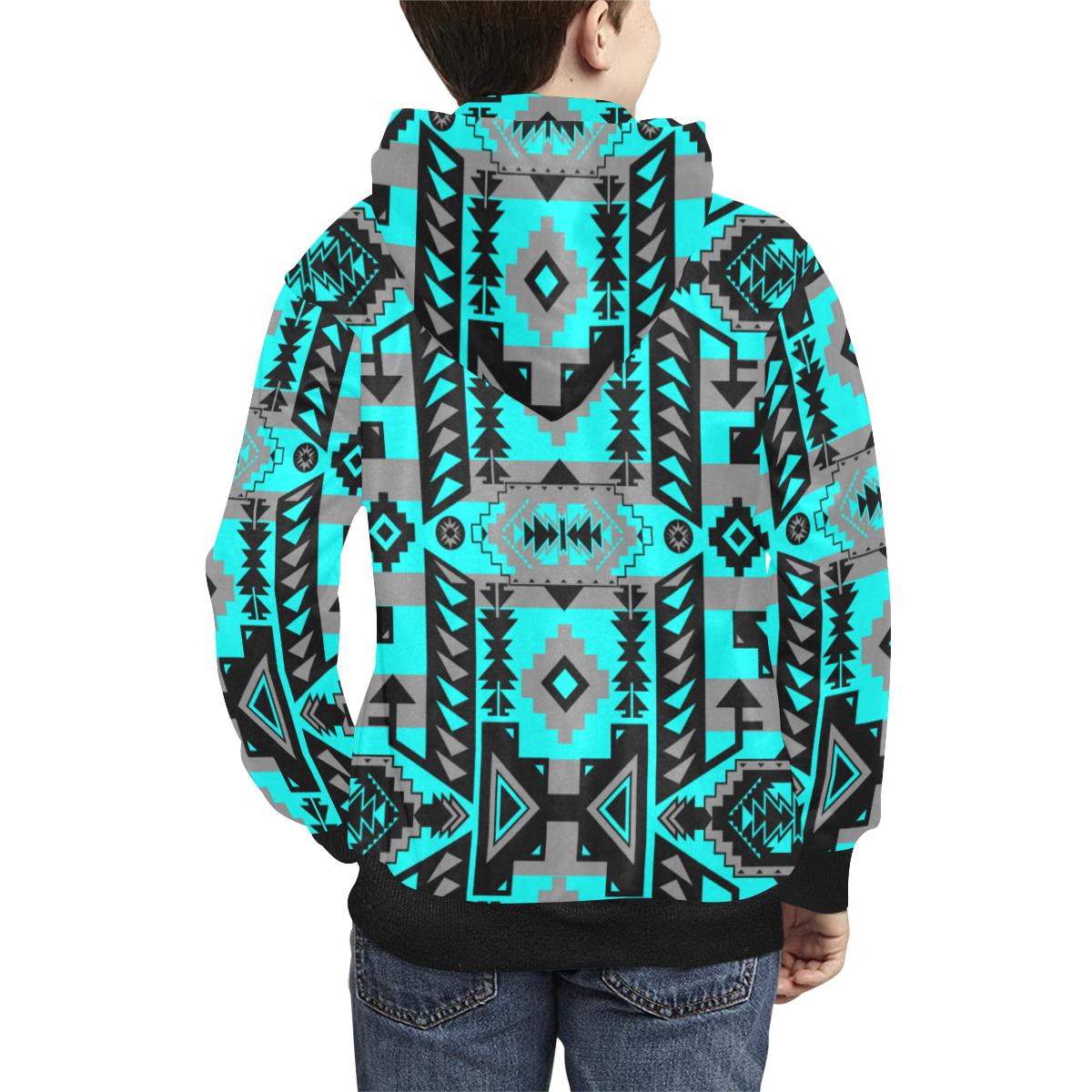 Chiefs Mountain Sky Kids' All Over Print Hoodie (Model H38) Kids' AOP Hoodie (H38) e-joyer 