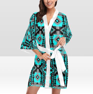 Chiefs Mountain Sky Kimono Robe Artsadd