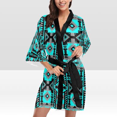 Chiefs Mountain Sky Kimono Robe Artsadd